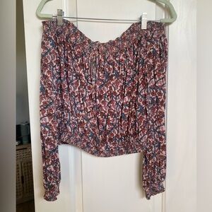 Free People Off the Shoulder Long Sleeve Blouse